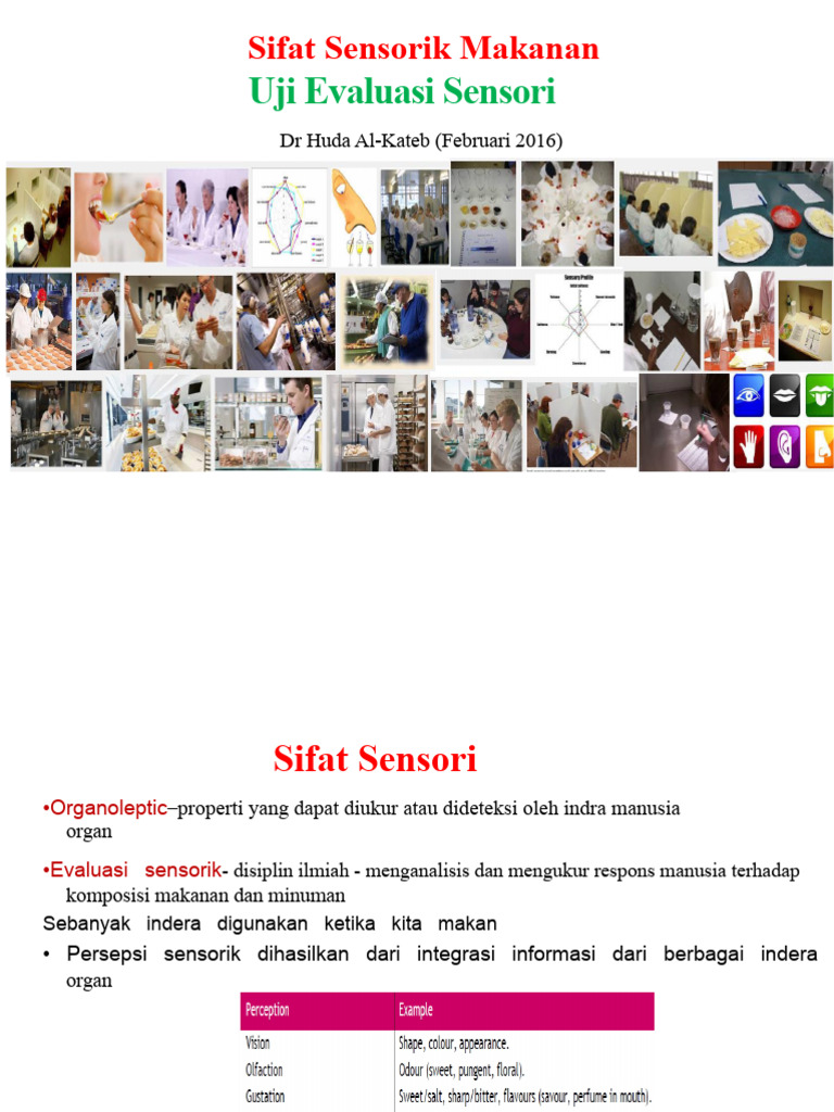 Pendahuluan Evaluasi Sensorik | PDF