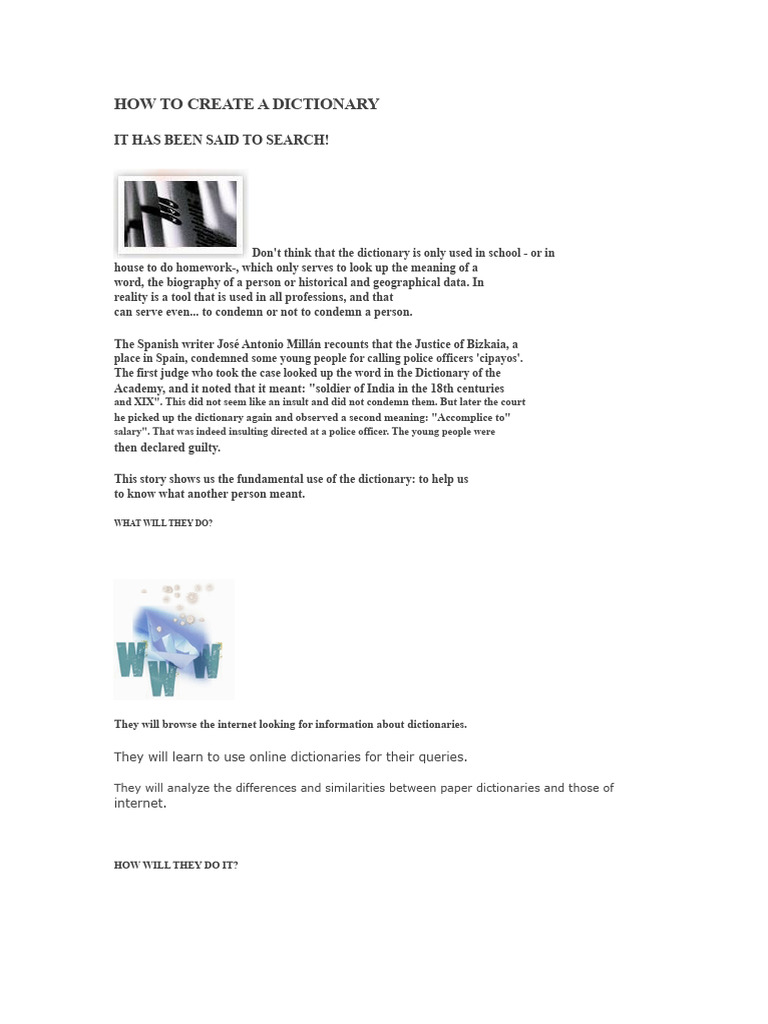 Guide to Creating and Using Dictionaries | PDF | Grammatical Gender ...