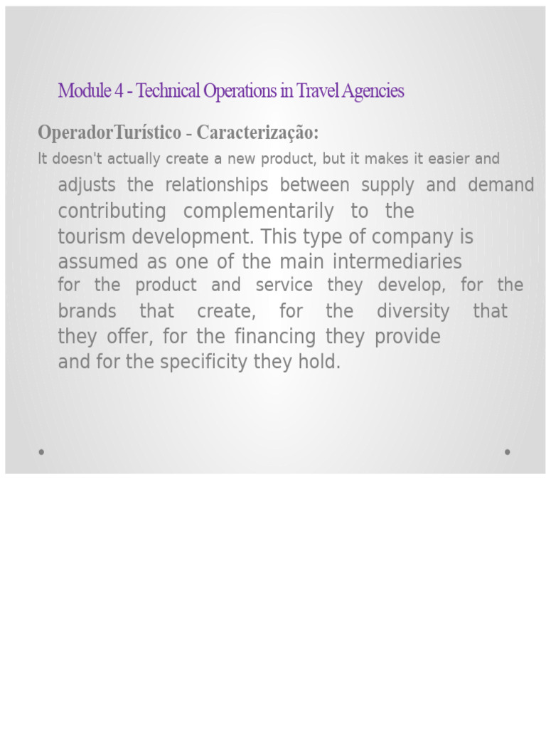 Understanding Tour Operators' Roles | PDF | Tourism | Demand