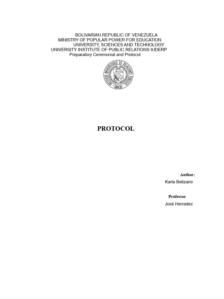 Ceremonial and Protocol in Public Relations | PDF | Diplomacy ...