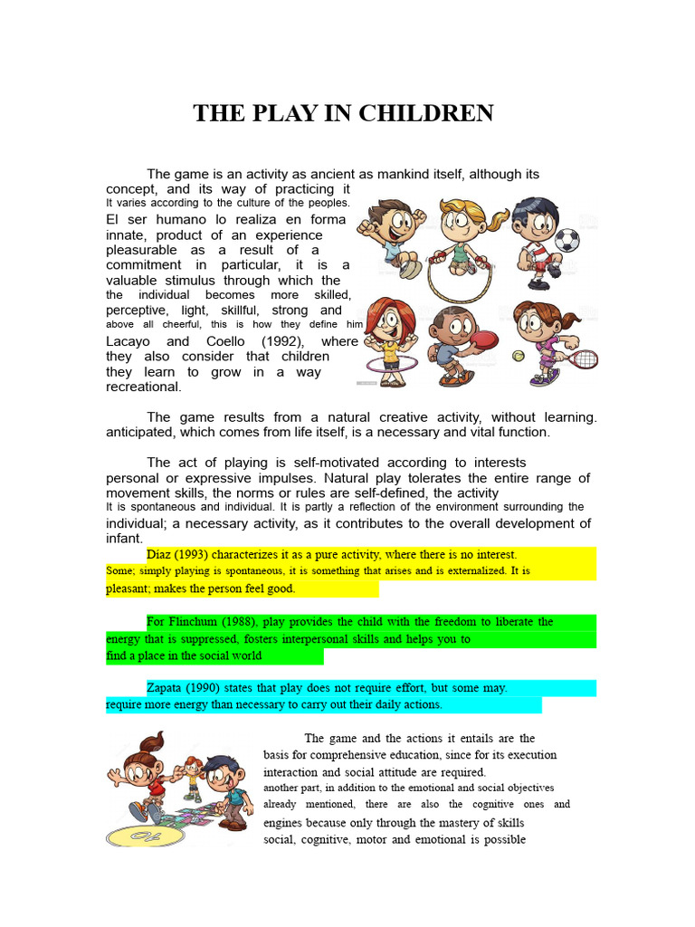 The Importance of Play in Child Development | PDF | Affect (Psychology ...