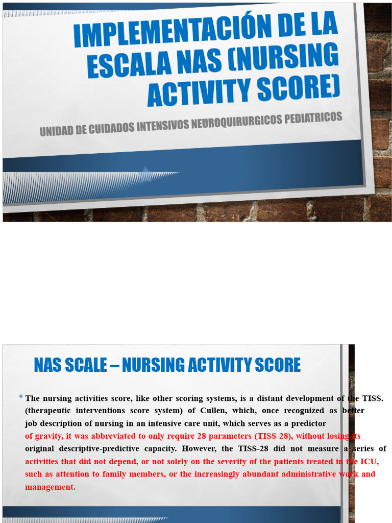 Implementation of The NAS Scale | PDF | Intensive Care Unit | Intensive ...