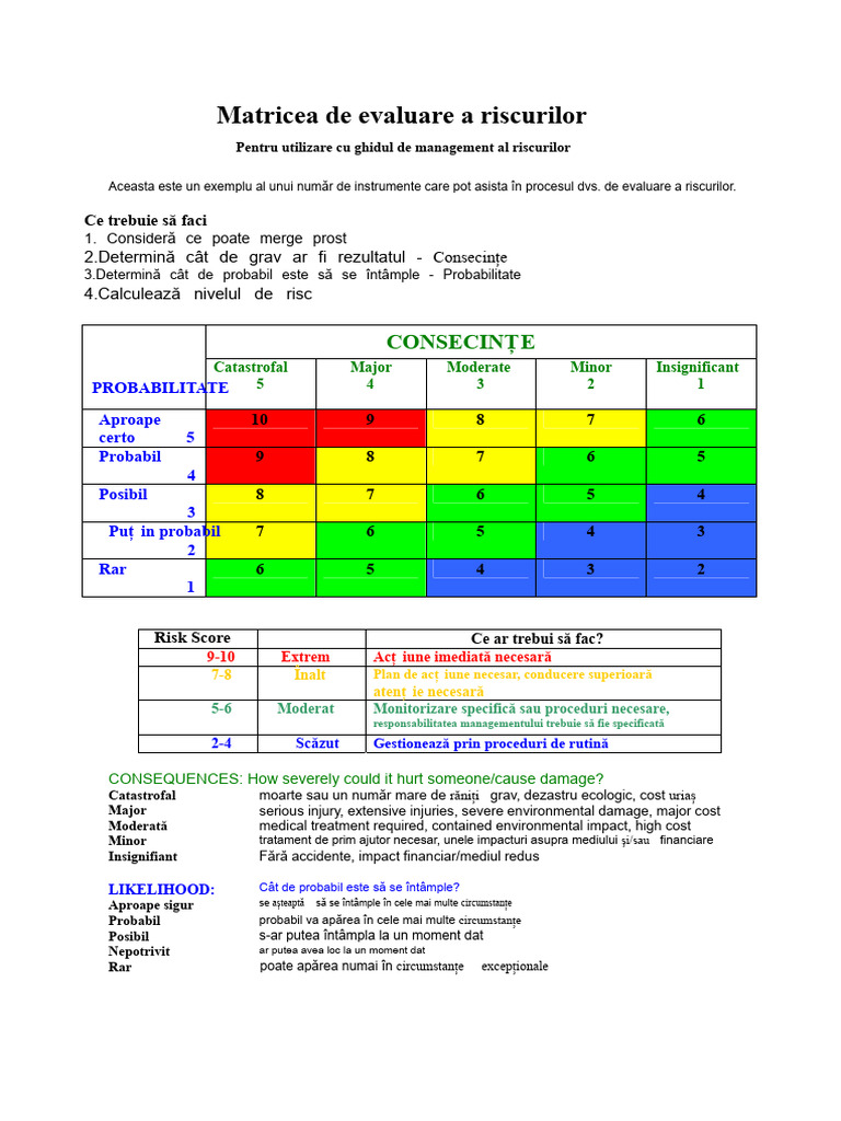 Matricea de Risc | PDF