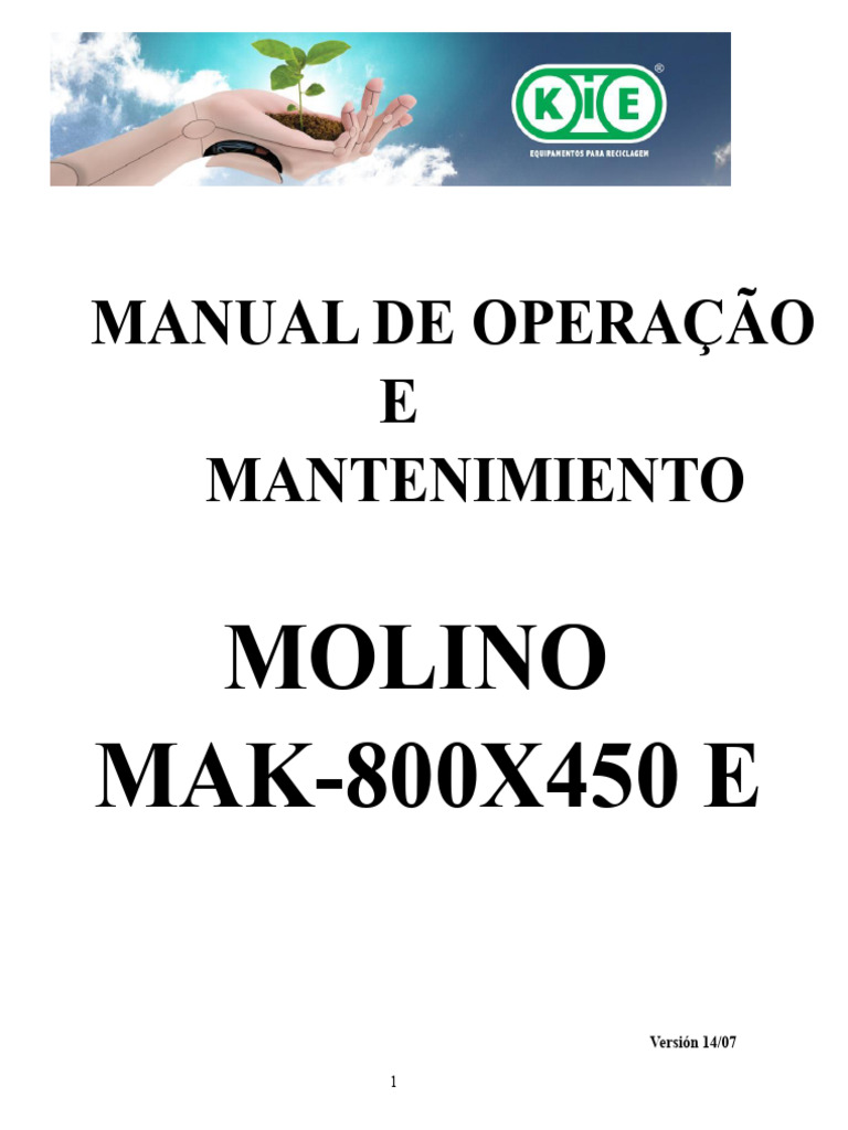 Manual de Operación y Mantenimiento MAK-800 | PDF | Tornillo ...