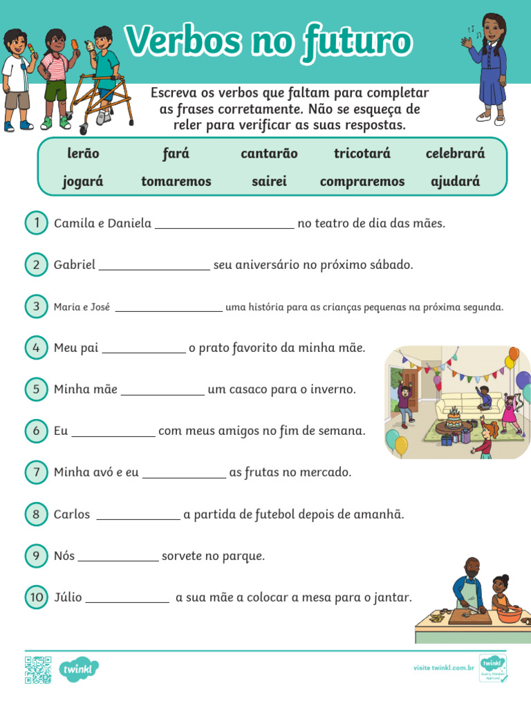 Complete as Frases com Verbos no Futuro | PDF