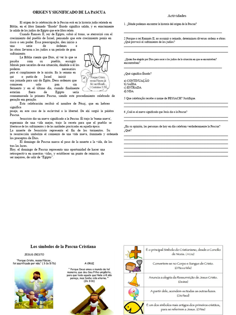 Origen y Significado de la Pascua | PDF | Pascua de Resurrección ...