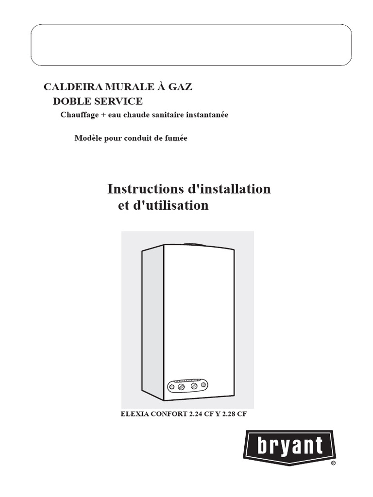 Installation Chaudi re Murale Gaz ELEXIA PDF Chaudi re Connectique