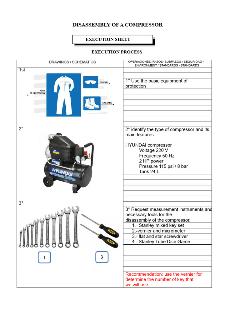 Compressor Disassembly Guide | PDF | Piston | Valve