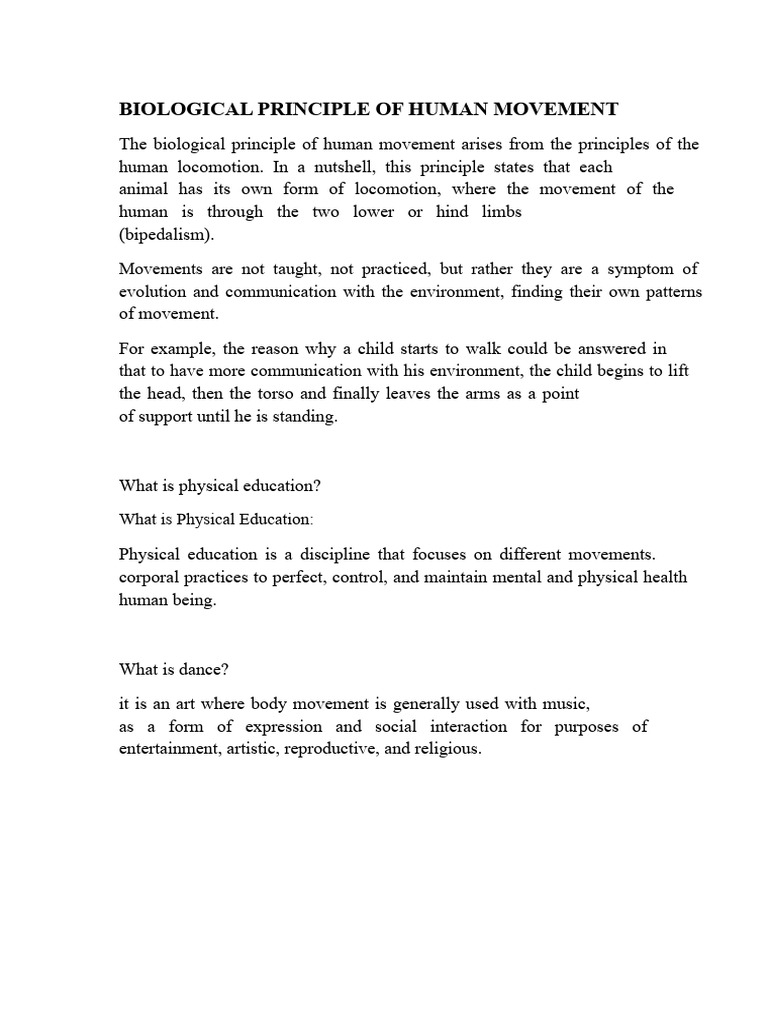Human Movement and Physical Education | PDF