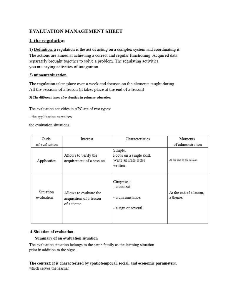 Evaluation Management in Primary Education | PDF | Evaluation