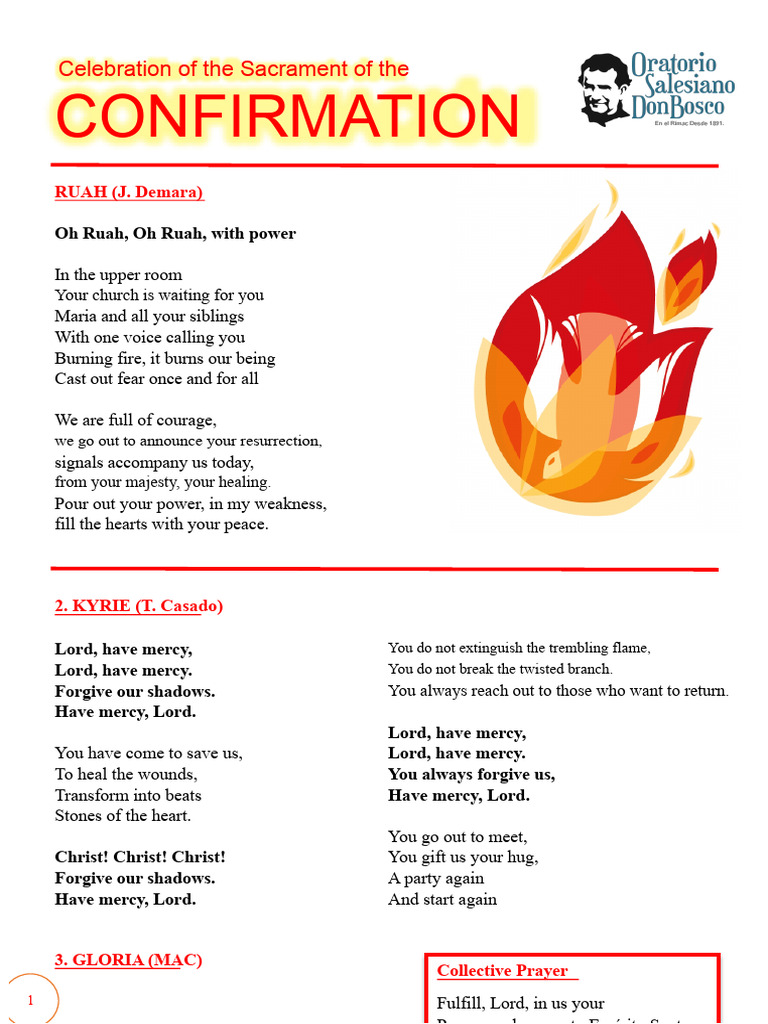 Sacrament of Confirmation Celebration Guide | PDF | Confirmation | Jesus