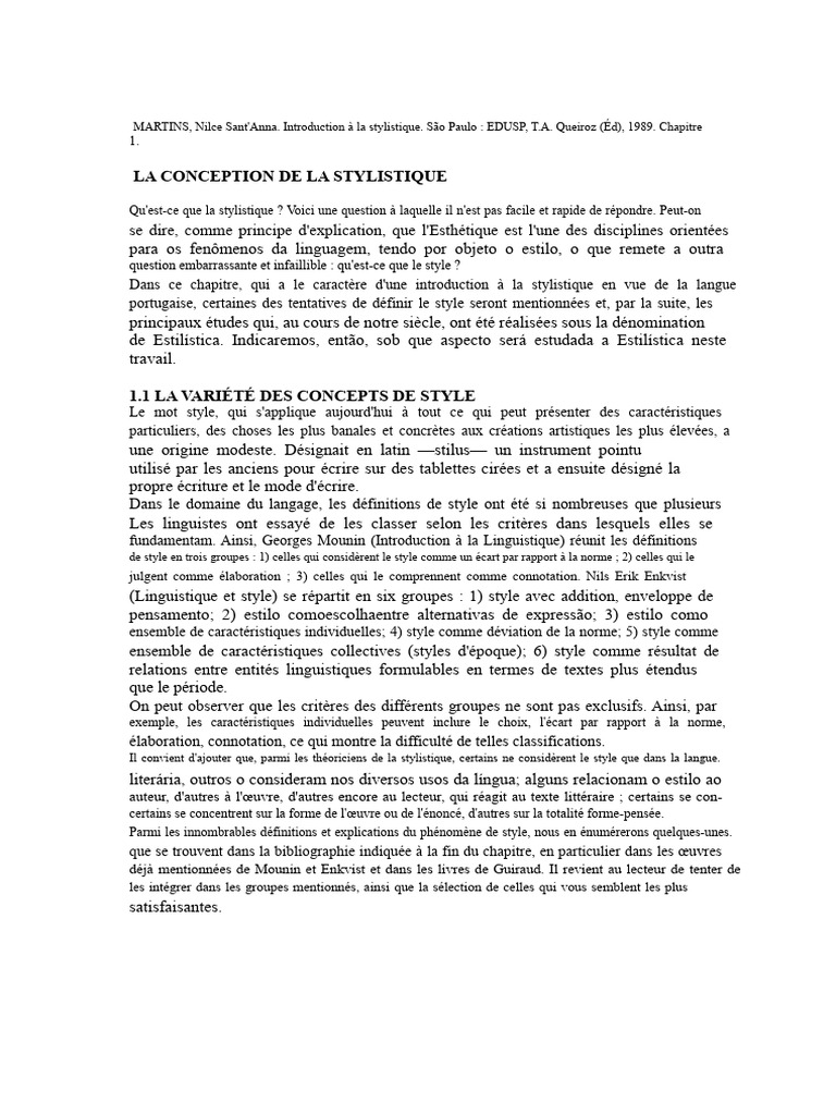 Introduction à la stylistique linguistique | PDF | Rhétorique | Poésie