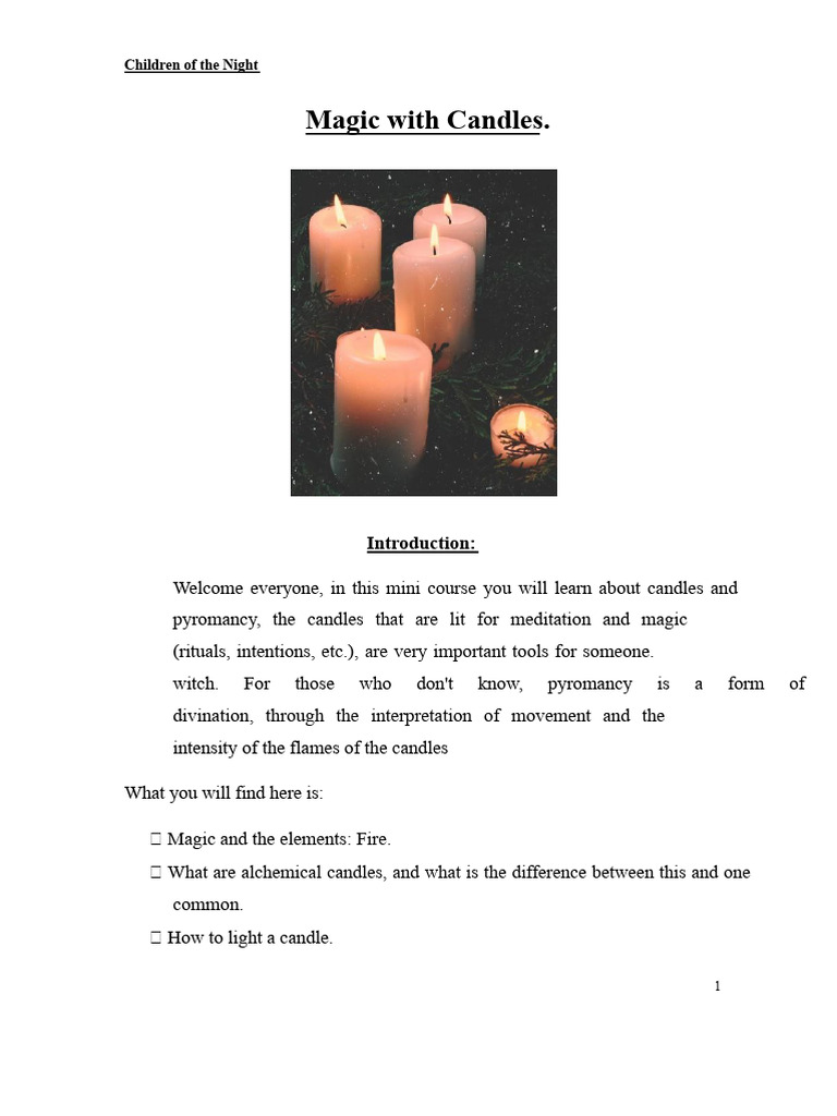 Candle Magic and Pyromancy Guide | PDF | Meditation | Love