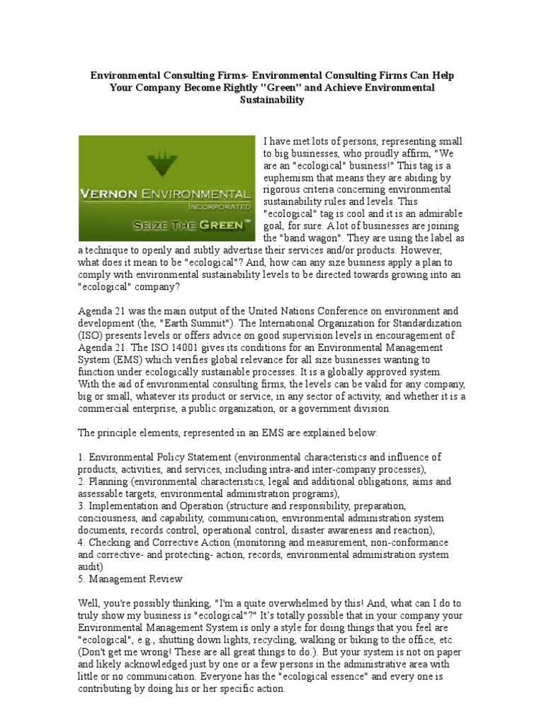 Environmental Consulting FirmsEnvironmental Consulting Firms Can Help