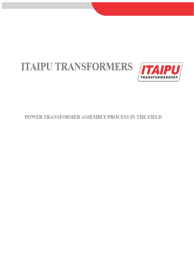 Power Transformer Assembly Guidelines | PDF | Leak | Transformer