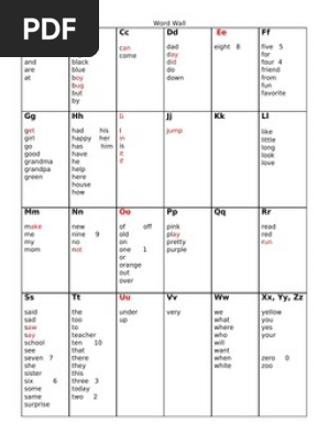Word Wall Words