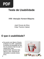 Teste de Usabilidade IHM Interacao Homem Maqu
