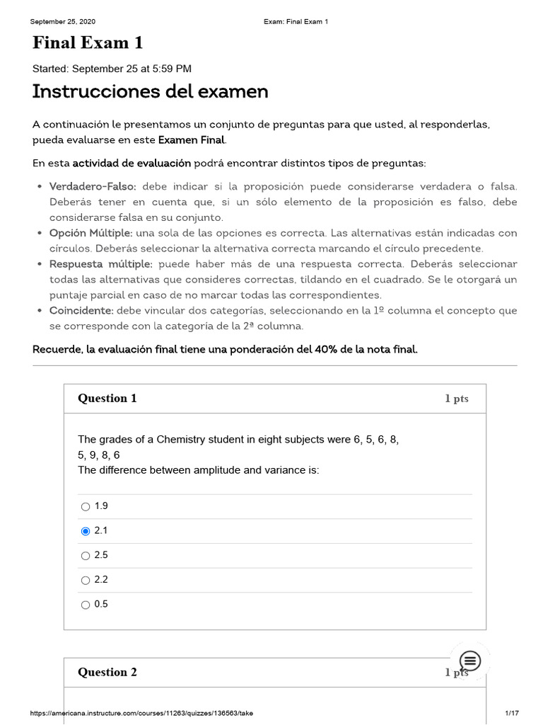 Final Exam 1 Statistics | PDF | Data Analysis | Applied Mathematics
