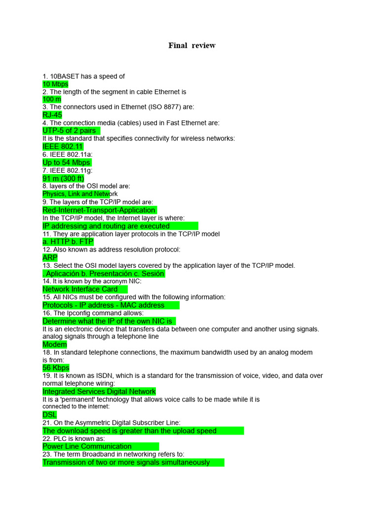 Networking Standards and Troubleshooting Guide | PDF | Computer Network ...