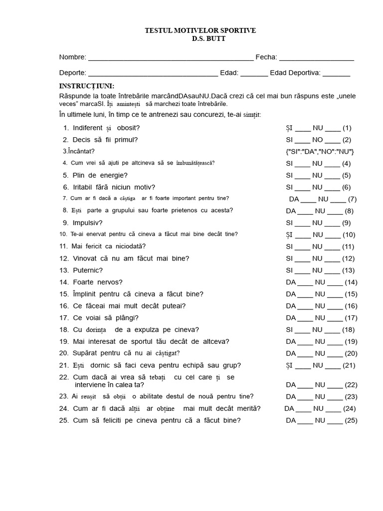 Test de Butt | PDF