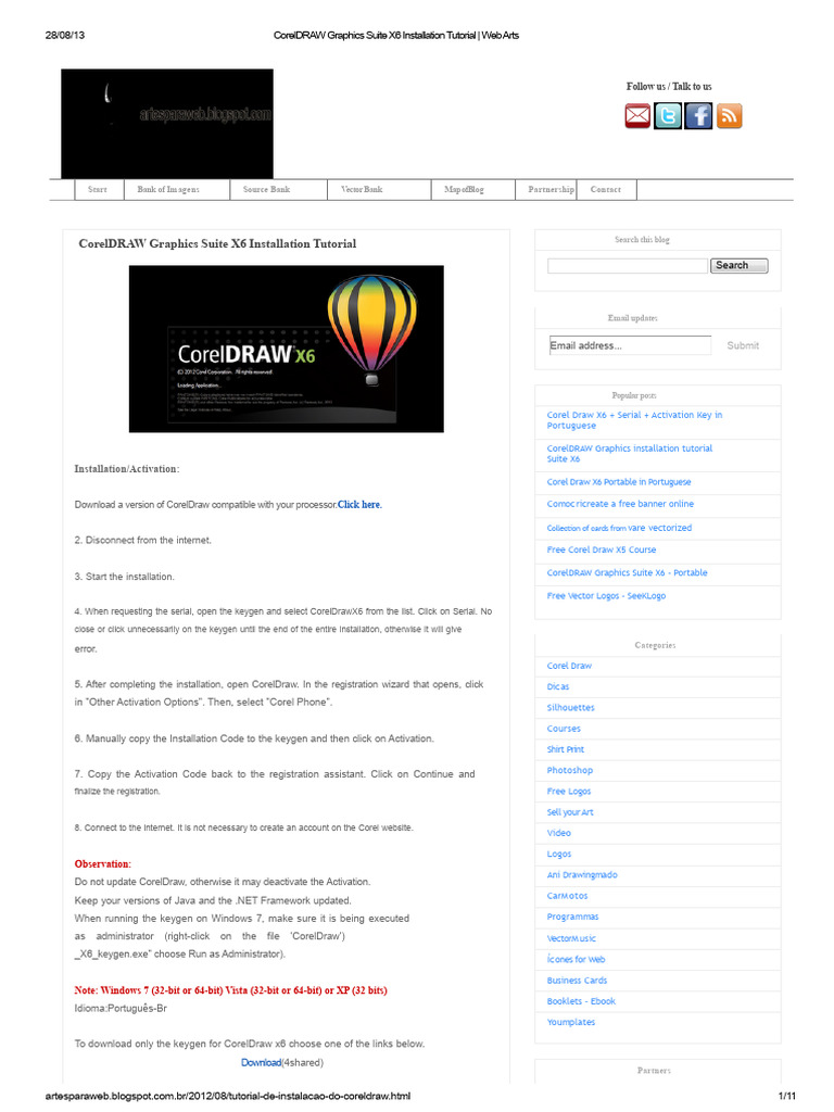 CorelDRAW X6 Installation Guide | PDF | Adobe Photoshop | Computer Virus