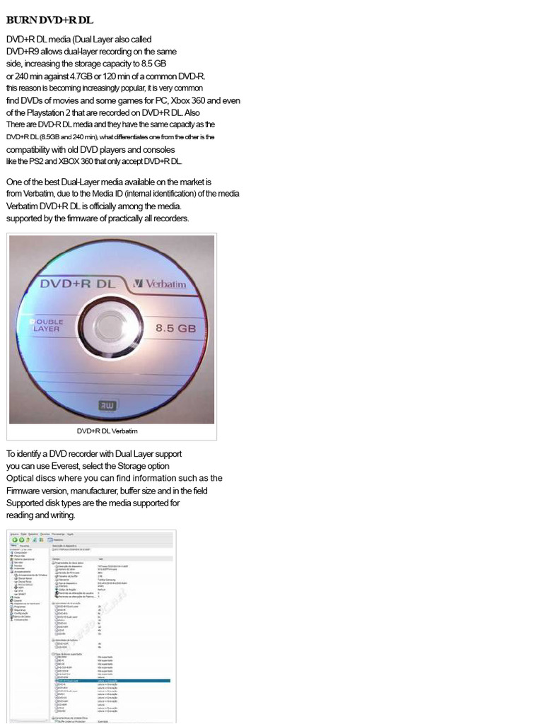 Understanding DVD+R DL: Features & Benefits | PDF