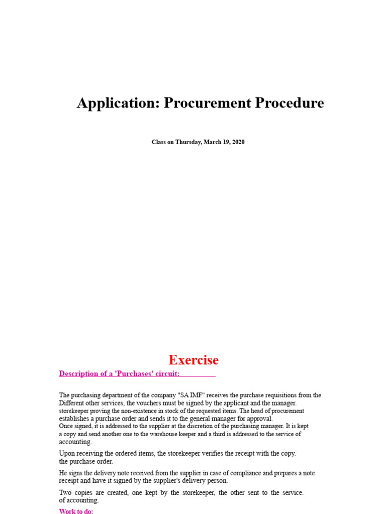 Purchase Procedure Application | PDF | Business | Supply Chain Management