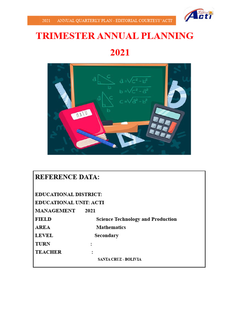 2021 Secondary Math Annual Plan | PDF | Numbers | Trigonometry