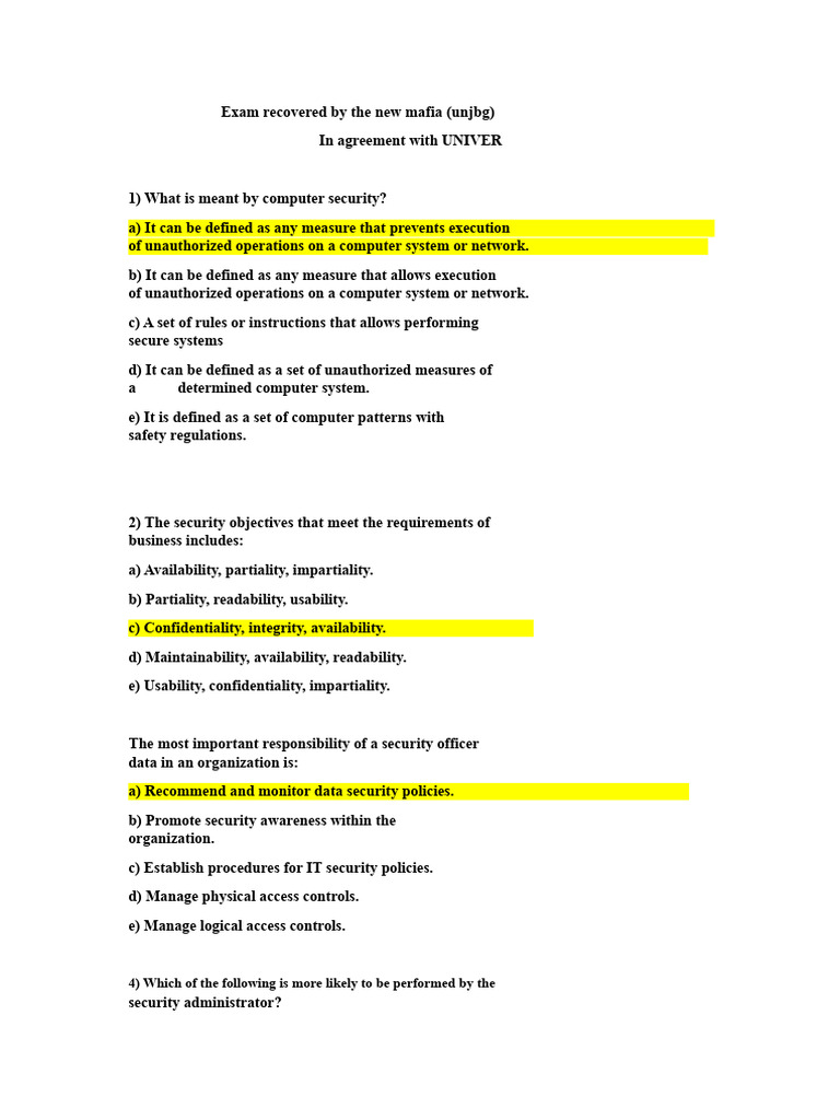 Computer Security and ISO 27001 Insights | PDF | Computer Security ...
