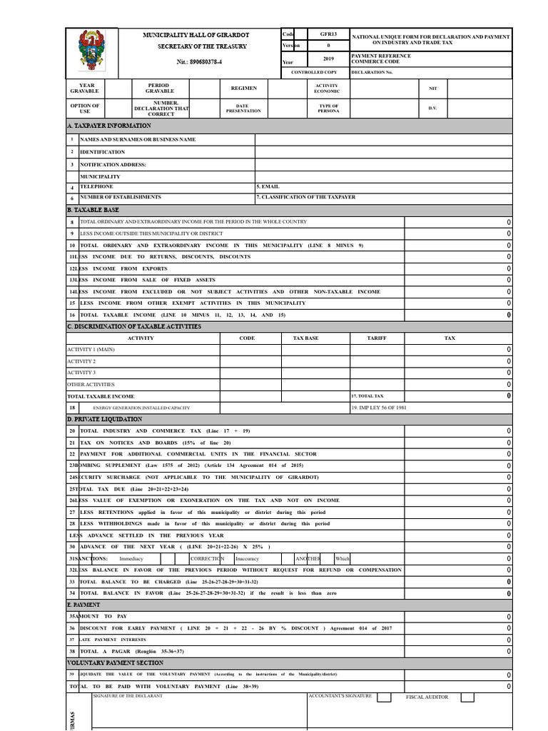 1-Ica Form in Blank Excel 2021 | PDF | Taxes | Income
