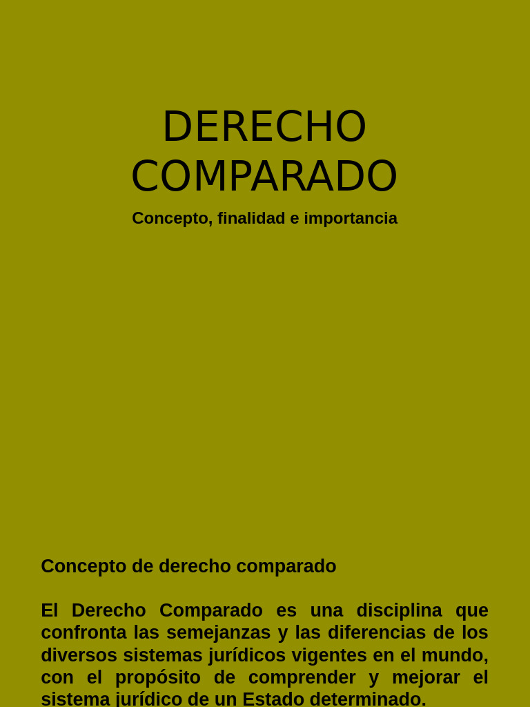 Importancia y Clasificación del Derecho Comparado | PDF | Fuentes del ...
