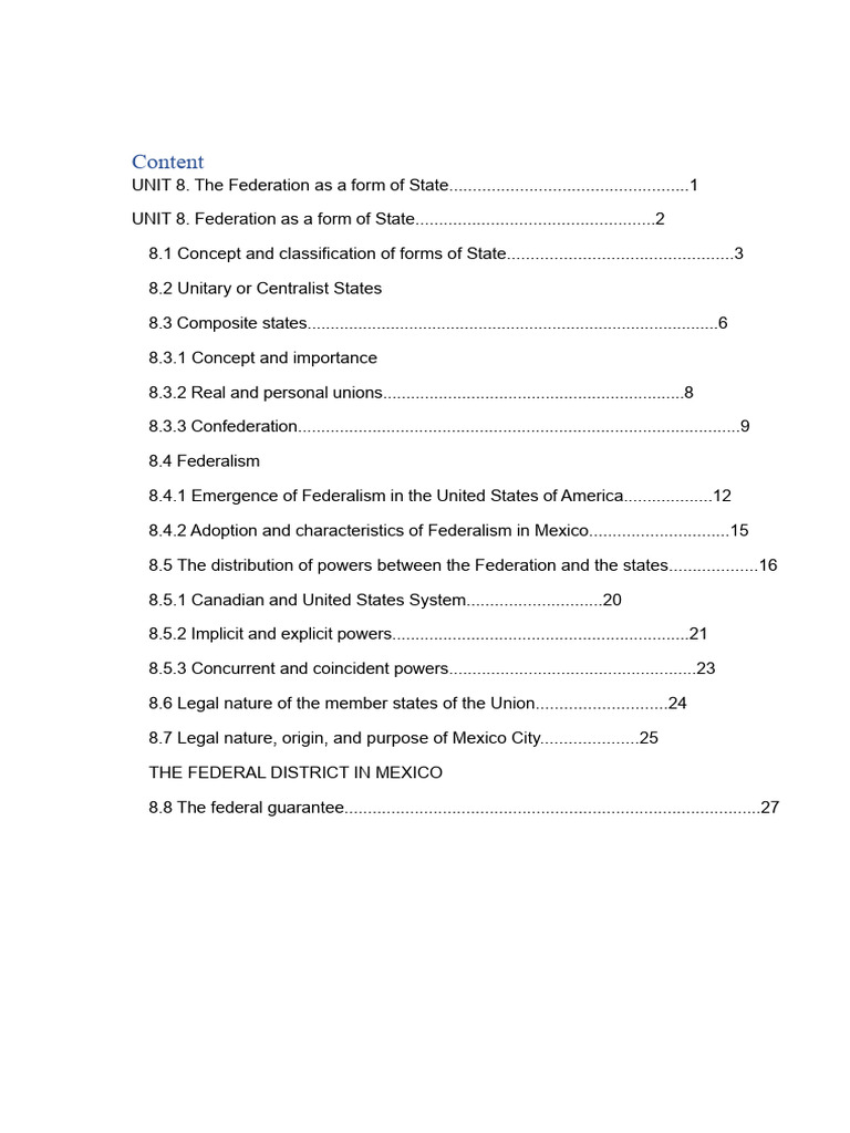 Understanding Federation as State Form | PDF | Constitution ...