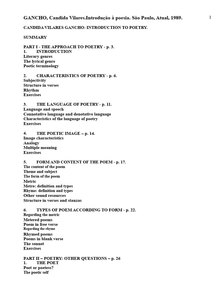 HOOK Introduction Poetry 2014 | PDF | Poetry | Metre (Poetry)