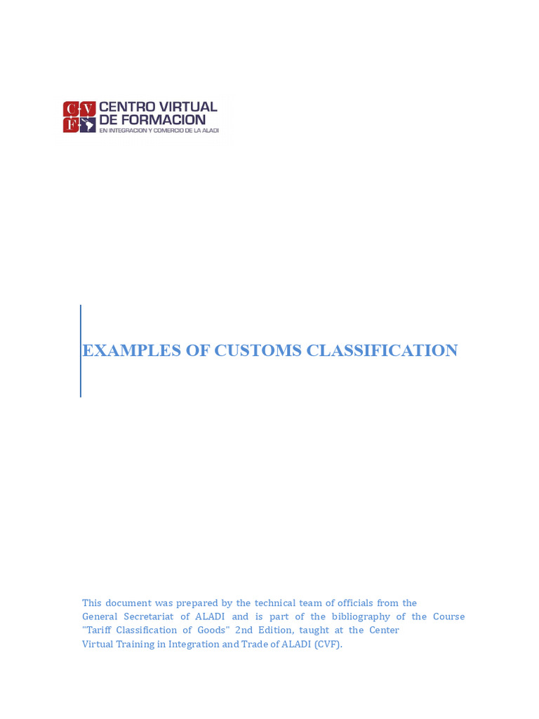 Examples of Tariff Classification | PDF | Remote Control | Hamburgers