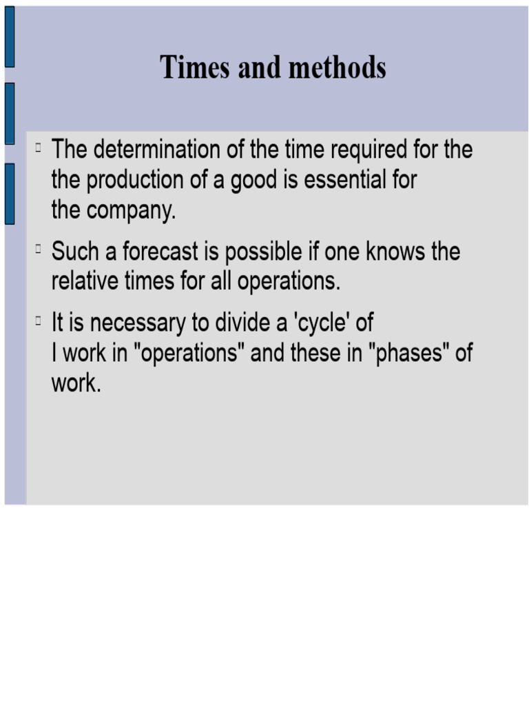Lesson No. 1 Times and Methods | PDF