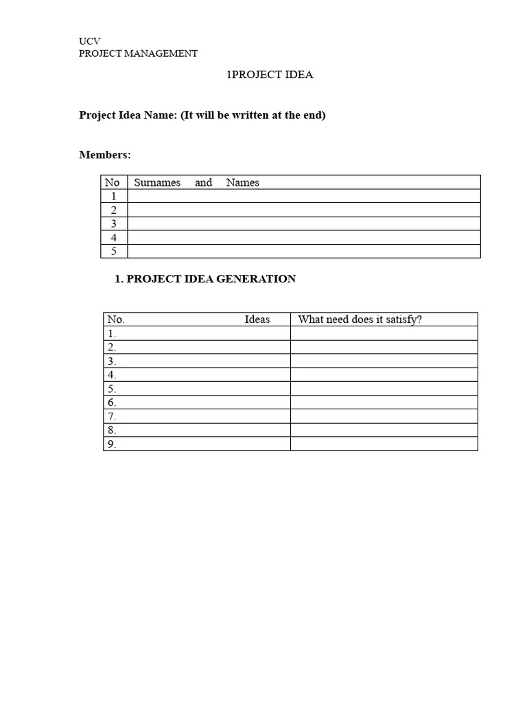 Project idea format (1) | PDF