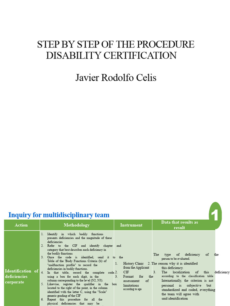 Step by Step of The Disability Certification Process | PDF | Cognition ...