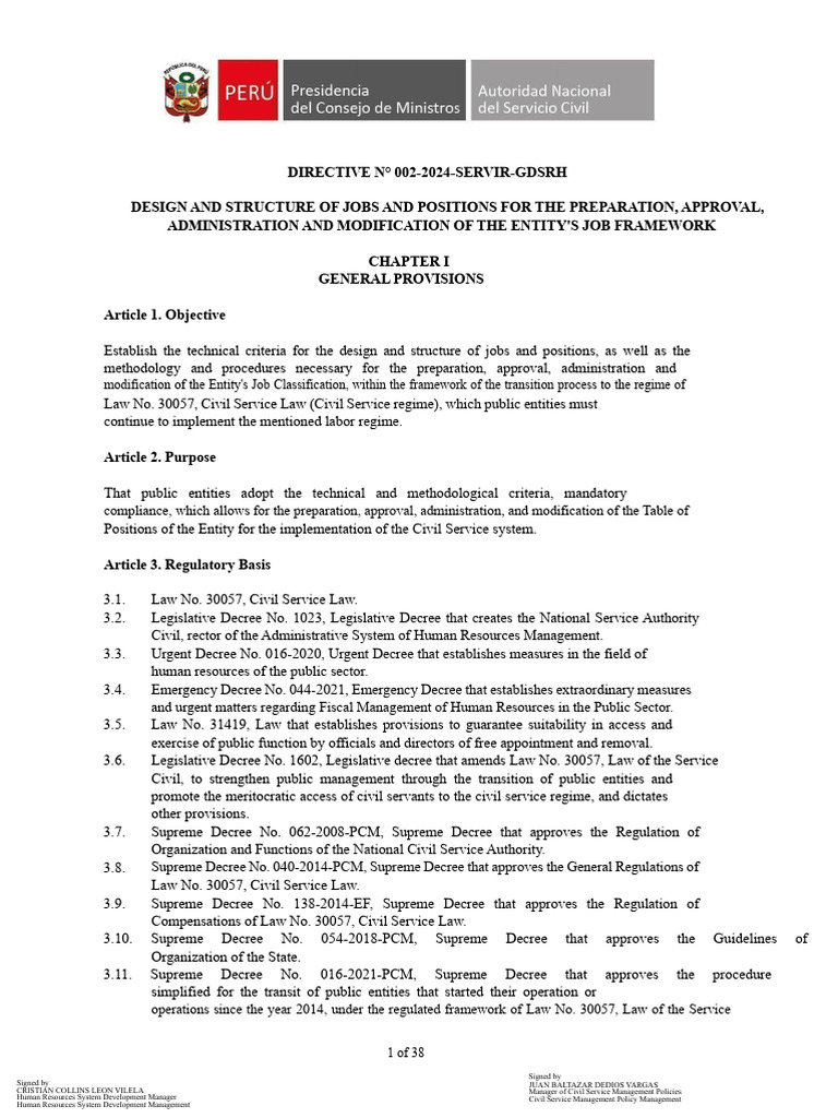Job Structure Guidelines for Civil Service | PDF | Decree | Human Resources