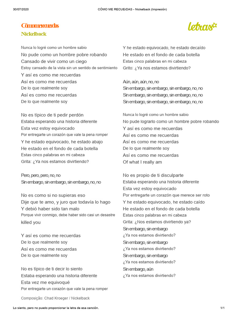 Letra de 