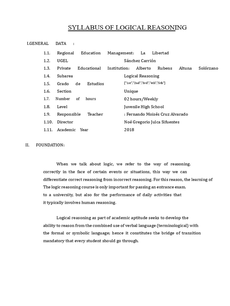 Logical Reasoning - 2018 | PDF | Logic | Syntax (Logic)