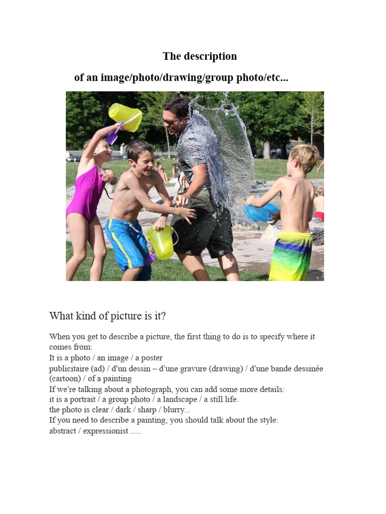 How to Describe Images Effectively | PDF