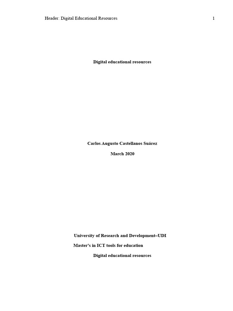 Understanding Digital Educational Resources | PDF | Information And ...