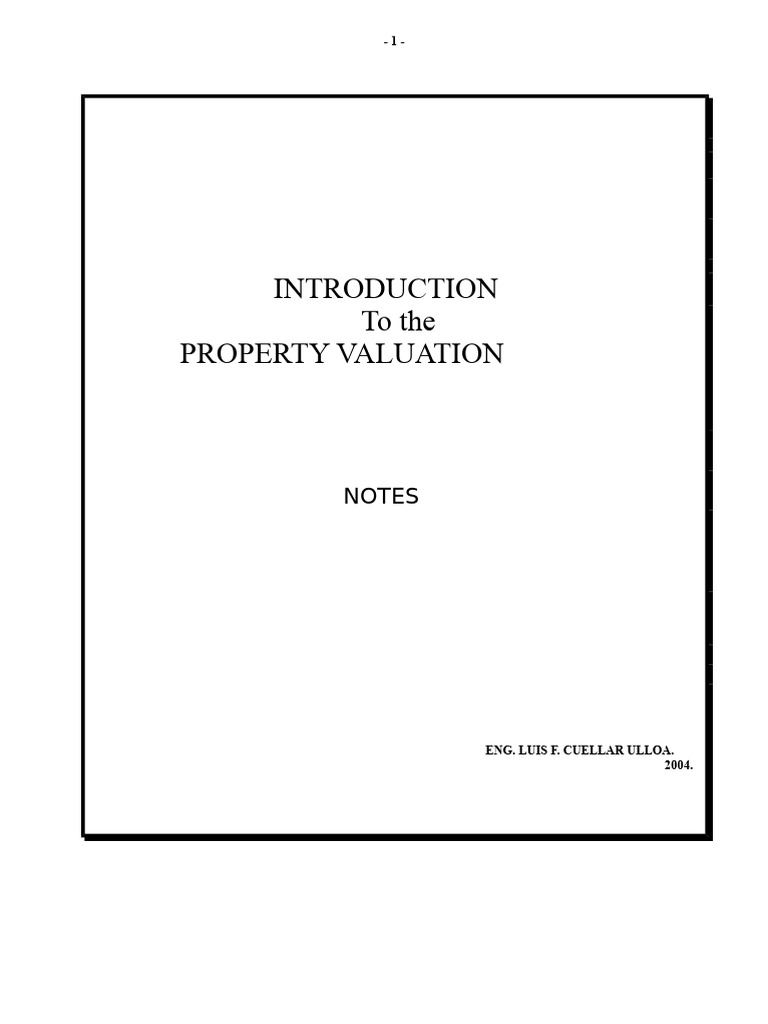 Real Estate Valuation Principles Guide | PDF | Real Estate Appraisal ...