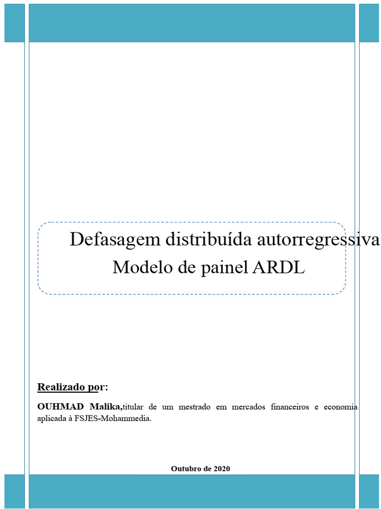Estimadores MG e PMG no Modelo ARDL | PDF | Estimador | Economia