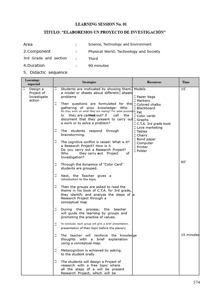 Project of Science and Technology As A Learning Session | PDF ...