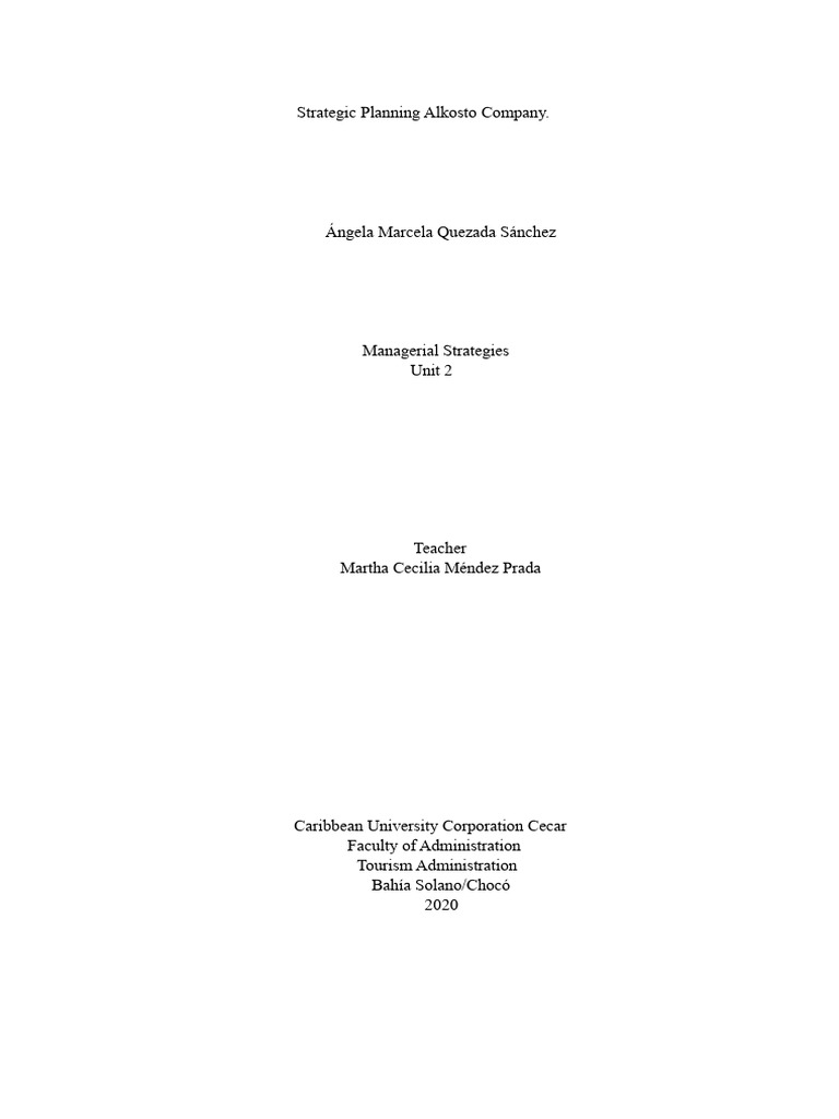 Alkosto Strategic Planning Overview | PDF | Brand | Gross Domestic Product