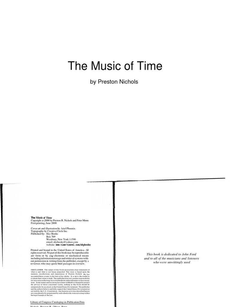 Nichols, Preston - The Music of Time | PDF | Sound Recording