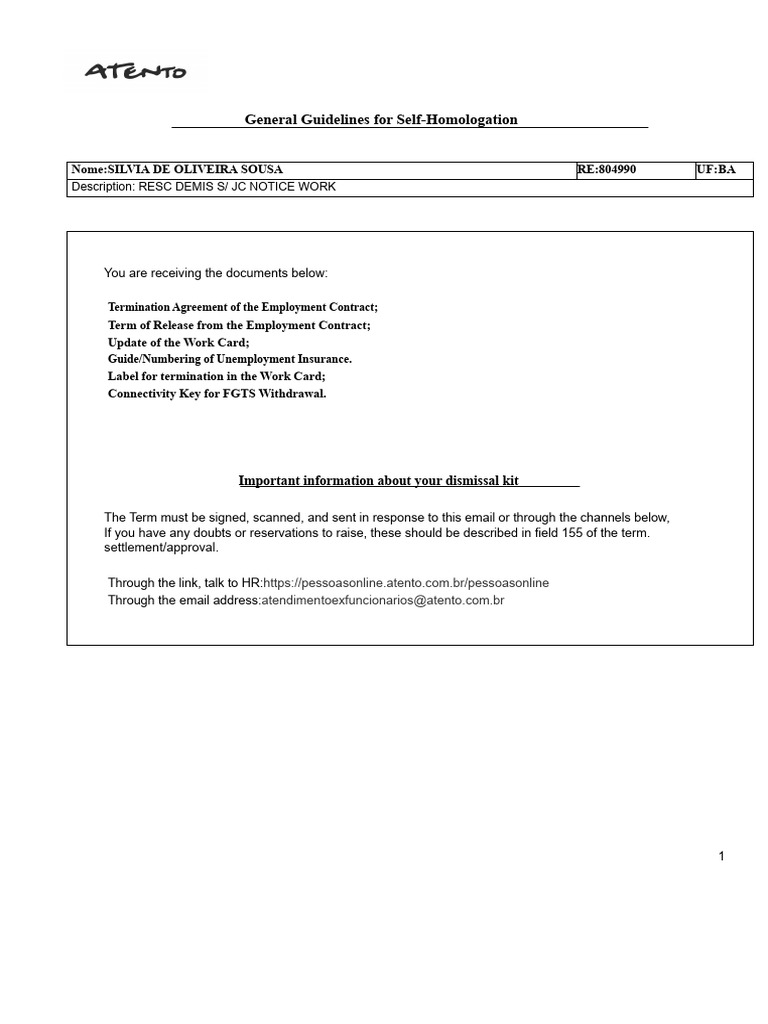 Self-Homologation Guidelines for Termination | PDF | Employment | Salary