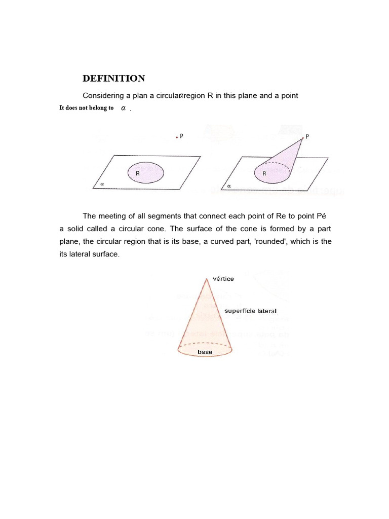 Understanding Cone Geometry and Calculations | PDF | Area | Circle
