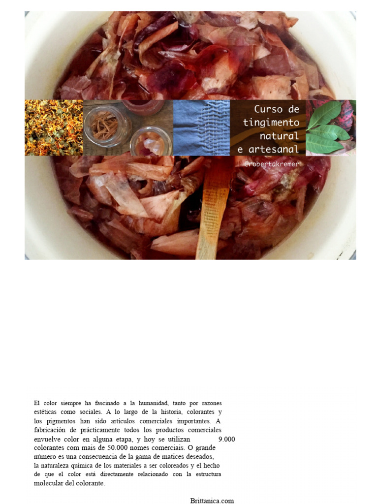 Historia y Técnicas del Teñido Natural | PDF | Textiles | Agua